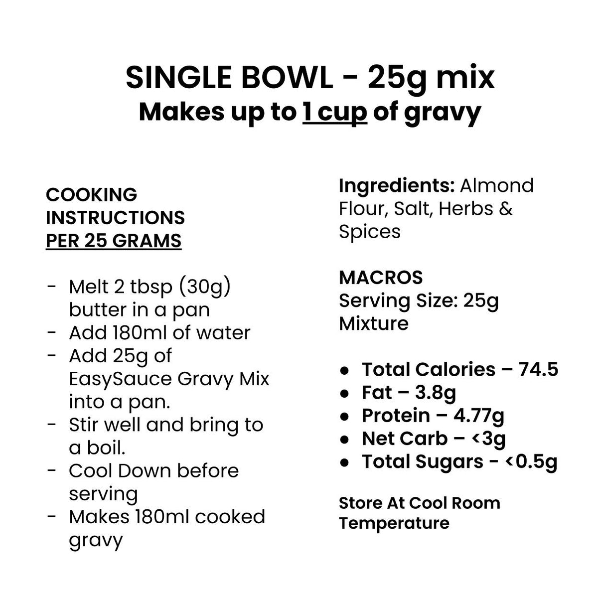 Low Carb Gravy Mix Little Retail PH