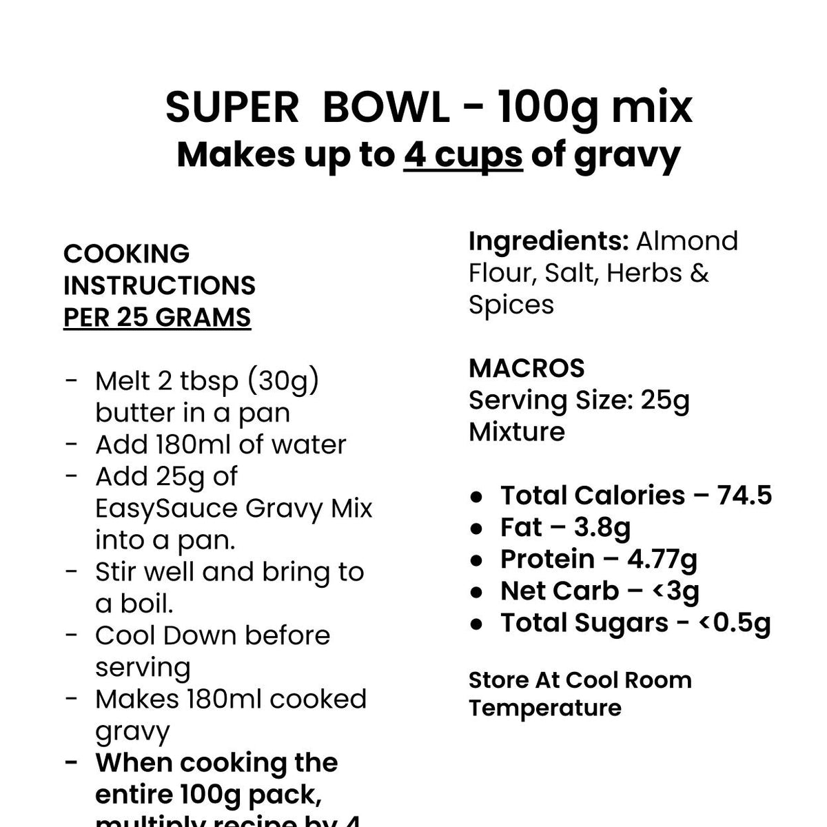 Low Carb Gravy Mix Little Retail PH