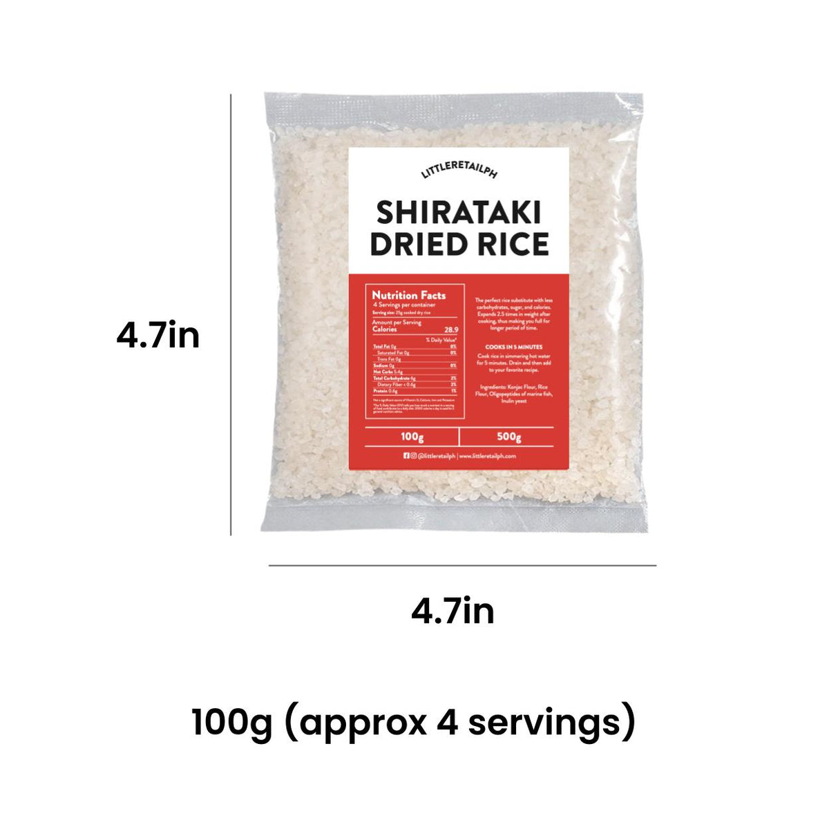Dried Shirataki Konjac Rice and Noodles – Little Retail PH