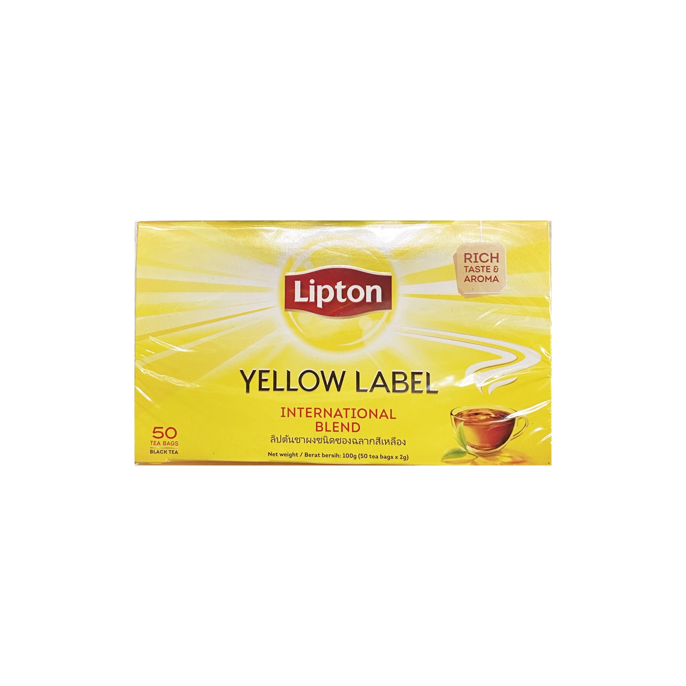 Lipton Yellow Label Finest Tea Blend, Black Tea (100 Tea Bags) - 200g  Unflavoured Tea Blend Bags Box Price in India - Buy Lipton Yellow Label  Finest Tea Blend, Black Tea (100